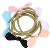 Hot sale children elasticity hair band rabbit ears shape hair accessories little baby solid color head rope T3G0034