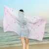 Yaz Dazzle Kelebek Baskı Kadınlar Seksi Şifon Wrap Pareo Elbise Sarong Plaj Bikini Mayo Cover Up Eşarp Şal 200 CM