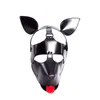 Pu Leather Hood Mask Headgear Dog Bondage Slave i vuxna spel för par Fetisch Sexprodukter Firrande Toys For Women Men Gay3455596