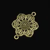 34pcs Charms in lega di zinco Bronzo antico placcato connettore fiore Charms per gioielli che fanno pendenti fatti a mano fai da te 40 * 28mm