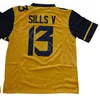 Kostenloser Versand College David Sills V West Virginia Bergsteiger Jerseys University 7 Will Crier Football Uniformen Navy Blau Weiß Gelb