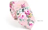 10 Styles Floral Ties For Men Skinny Mens Ties Gravatas Slim Corbatas Vestidos Wedding Cotton Groom Neck Tie Cravat Necktie