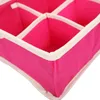 Foldable Beige Rose Boxes For Underwear Bra Socks Tie Lingerie Organizer Divider Wardrobe TIdy Caixa Desktop Storage Box Supply