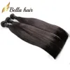 Bella Hair® Billigaste 4Bunderna Brasilianska Human Hair Weave 7A Donor-Hair Natural Black 8-24 tum Tjock Neat Tail Rak Hårväv