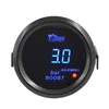 Dragon Gauge 2 tum (52mm) Digital Turbo Boost Gauge Meter Enhet -1 ~ 2 Bar Blå bakgrundsbelysning och för varningsljus