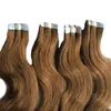 Bande de vague de corps brésilienne Remy dans les Extensions de cheveux humains 200g bande dans les cheveux Remy faits à la Machine colorés 80 pièces