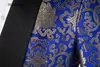 Гвенвифар новый дизайн на заказ жених смокинг королевский синий цветочный принт мужской костюм набор для свадебного выпускного вечера мужские костюмы 2шт (куртка + брюки)