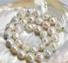 White FRESHWATER PEARLS 15 inch STRAND Nucleated Baroque loose