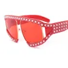 2018 Italie Brand Designer Pilot Lunettes de soleil Femmes Femmes Perle surdimensionnées Verpes de soleil Crystal pour les lunettes de lunettes claires masculines UV9021707