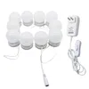 Faça 10LED espelho espelho espelho LED lâmpadas kit de lâmpada para molho de mesa salon dc12v com interruptor