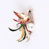 Tavuskuşu Broş Phoenix Broşlar Renkli Kuş Pin Moda Kadınlar Düğün Gelin Ceket Giyim Aksesuarları Kızlar Hediye Pins Takı