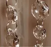 Guirlande de cristal/fil 10 mètres/lot, perles de cristal octogone de 14mm reliées à des anneaux de 12mm pour les décorations de mariage