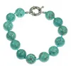 Ensemble collier, bracelet et boucles d'oreilles en perles rondes turquoise semi-précieuses de 12 mm