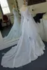 Vintage Celtic Wedding Dresses White and Pale Blue Colorful Medieval Bridal Gowns Scoop Neckline Corset Long Bell Sleeves Appliques Flowers