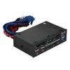 Freeshipping Hot Multifuntion 5.25インチメディアダッシュボードカードリーダーUSB 2.0 USB 3.0 20ピンE-SATA SATAフロントパネル