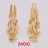 Partihandel-Ny Mode Syntetisk Claw Ponytail Clip In On Hair Extension Wavy Curly Style Hårstycken 16 Färger Ponytails Gratis frakt