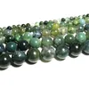 8mm groothandel mos gras agat natuursteen ronde losse groene kralen voor sieraden maken 4/6/8/10/12 mm DIY armband Strand 15.5 ''