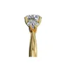 D / F Kolor 1CT, 2ct, 3ct Lab Diament Moissanite Jewelry Yellow 9K, 14K, 18K Gold Ring Luksusowy Pierścionek zaręczynowy ślubny z certyfikatem