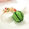 Fashion New Rhinestone Fruit pineapple watermelon Keychains Male Various Car Model Key Ring Car Hobbies Jewelry Crystal keychain