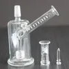 Novo Real Image Hitman Mini Glass Bongs plataformas de petróleo Gaiola em linha perc Cachimbo para fumar Dab Rigs Cachimbos de água Bong com junta macho de 14 mm