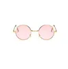 Guvivi Fashion Nuovo 2018 Occhiali da sole rotondi Donne Vintage Telaio in metallo Pink Giallo Obiettivo colorato Occhiali da sole colorati Occhiali da sole UV400