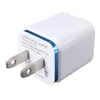 Metal Dual USB-väggladdningsladdare US EU-kontakt 2.1a nätadapter väggladdare Plug 2 Port för Samsung Galaxy Note 10 LG