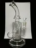 Mothers-shop 10 inch tall hookahs Klein glass bong Dab Rig Oil Rigs Glasses Recycle Smoking water pipe functional bongs Clear joint 14 mm thick glass