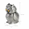 Tirelire Vintage en métal hibou en alliage de Zinc, figurines d'animaux, pièce de monnaie, Pot d'économie d'argent, café, Bar, boutique, artisanat, décoration de la maison, finition en étain