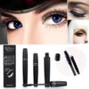 Qibest mascara 3d волокна ресницы тарелки туши curling удлиняющие черные туши макияж длинный водонепроницаемый натуральный глаз ресничный косметика 2 шт. / Лот