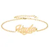 18K Goldplated rostfritt stål Namn Nackband Armband Set Women Kayla Script Letter Gold Choker Chain Halsband Pendant Namnplatta 7679612