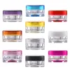 100 stukslot Reizen Cosmetische Monstercontainers 3g Plastic Pot Potten Cosmetische Container Reizen Monsterdoos 10 Kleuren1740758