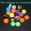 Contenitore del lotto da 20 pcs da 3 ml Contenitore di cera in scatola silicone per baratto di cera di erbe asciutto tampone a colori non solidi cera non stick non bastoncino