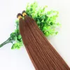 Auburn Brown 33 Sticktip Extensions Brasilianskt mänskligt hår 100strands 100gram Straight Keratin Itip Human Hair Extensions9844556