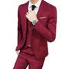 YJSFG Hous Erkekler Takım Elbise Slim Fit Klasik Erkek Suits Yüksek Kalite 3 Parça (Ceket Kaban + Pantolon + Yelek) Erkekler için Düğün Takım Elbise