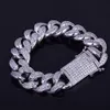 Mens leyed Out Rose Gold Finith Miami Cuban Link Bractelet 18 мм ширина 8 дюймов, 115 г