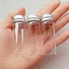 100 Stücke Klar Probe Glasfläschchen Flaschen Mit Aluminiumkappen Gläser Kleine Flasche 14Ml