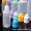 4000 pièces 20 ml flacon compte-gouttes en plastique avec bouchon à l'épreuve des enfants et longue pointe mince vide 20 ml bouteilles d'e-liquide