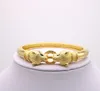 Pulseiras femininas com punho de ouro amarelo 18K joias 1811