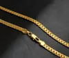 Collar de cadena de serpiente con relleno de oro de 18 quilates para hombre de 20'-22' de longitud N267