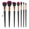 Nouveau 7 pièces/ensemble pinceaux de maquillage de couleur dégradé ensembles fond de teint fard à paupières correcteur pinceaux de maquillage pinceau correcteur de cils outil cosmétique