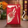 OEMレーザーカット結婚式の招待状無料印刷結婚式の招待カード赤パーソナライズされた中国の結婚式の招待状＃bw-i0037