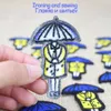 DIY 우산 소녀 아플리케 귀여운 패치 접착제 자 수 의류 패치 아이 의류에 대 한 패치 패치 액세서리 장식