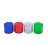 New type cigarette grinder 50mm four layer plastic flat grinder grinder