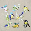 8 datorer Bird and Flower broderade tillbehör patch för klädstrykning på överföringspatchapplikation för klädlim broderi BA2806434