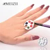 AMEIZII 1 Pc Mini Nail Art Metal Anel de Dedo Paleta Prato Mistura Acrílico Gel Polonês Pintura Desenho Cor Pintura Manicure Tools7593669