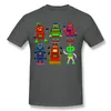 T-shirt robot da uomo di lusso in cotone 100% T-shirt da uomo O-Collo arancione T-shirt manica corta S-6XL T-shirt geek