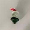 Solid Glass Santa Claus UFO Carb Cap 4mm Tjock Domeless Quartz Banger Nail eller Diameter 26mm för Enail Electronic I lager