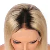 Brésilien Ombre Cheveux Humains Avant de Lacet Perruques Avec Bébé Cheveux Raides 613 # Blonde Pré-plumé Naturel Hairline Lace Front Perruques Pour Les Femmes Noires