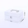 1Pc Mini Petty Cash Money Storage Box Stainless Steel Bank Metal Key Security Safe Lock Portable Small Storage Box For Home Case