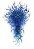 Pendant Lamps Blue Glass Modern Crystal Chandeliers Pendant-Light Home Decoration 100% Mouth Blown Borosilicate Hand Blown-Glass Chandelier